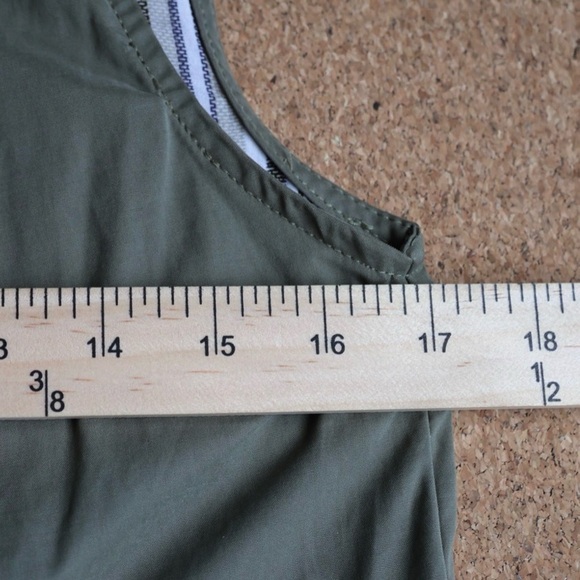 Olive Safari Utility Cargo Pocket Drawstring Snap Front Vest S/M - Picture 12 of 14